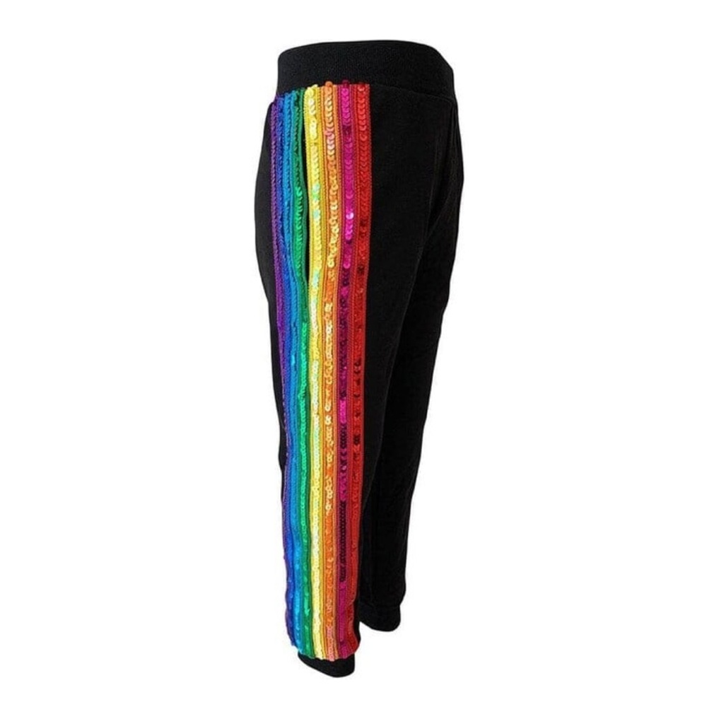 Lola and The Boys rainbow sequin joggers size 12